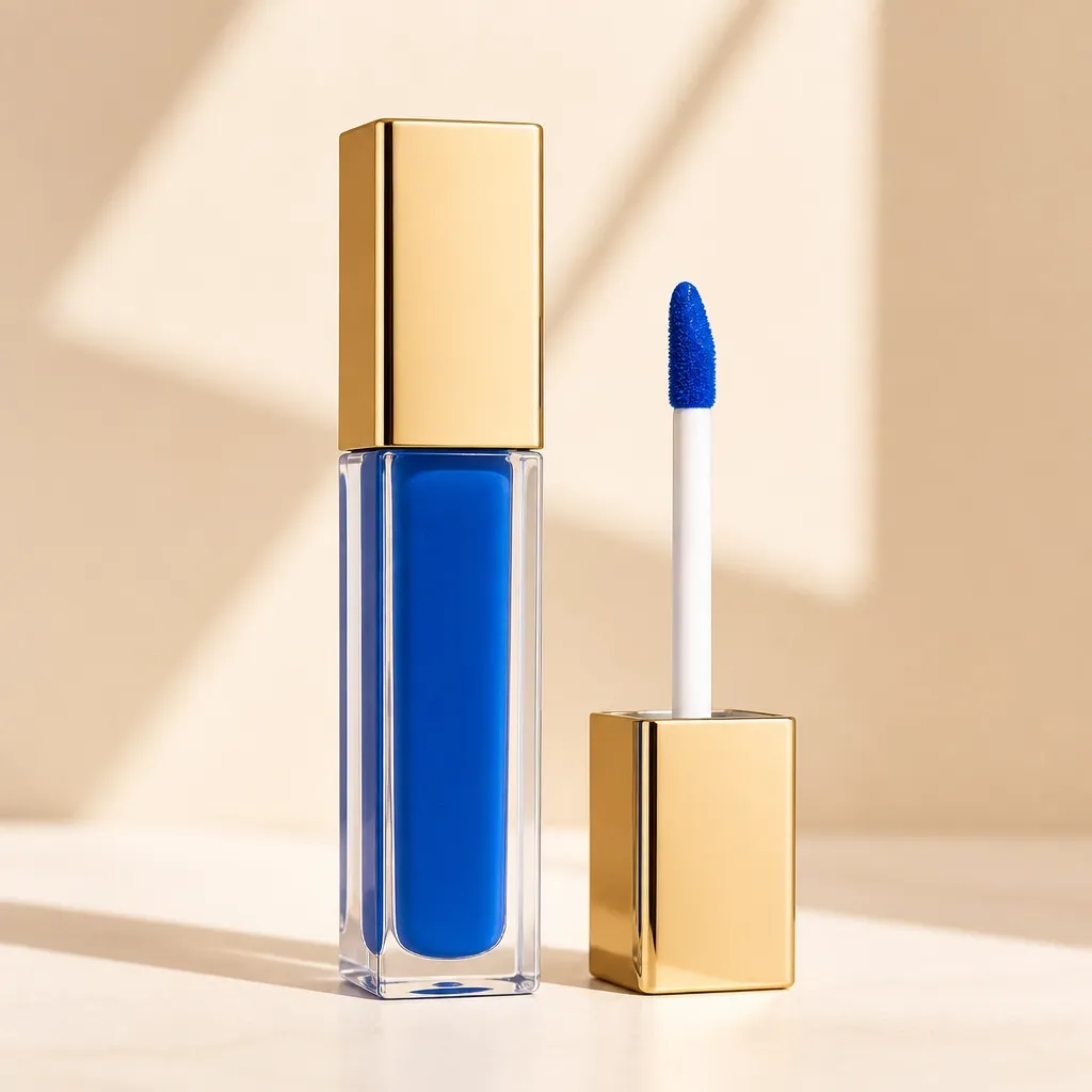 Living Water vivid matte blue lipstick tube