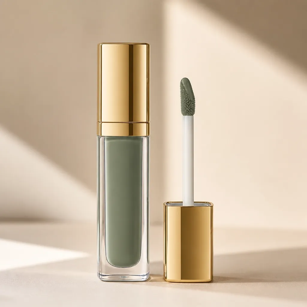 Chosen Twice cool muted sage green lipstick tube