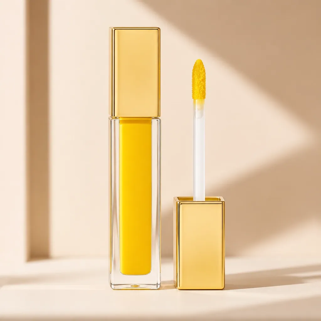 Kingdom Glow vivid matte yellow lipstick tube